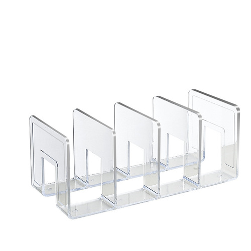 Acrylic transparent bookshelf standing book stand separator creative Instagram desktop reading stand windowsill storage book stop book clip