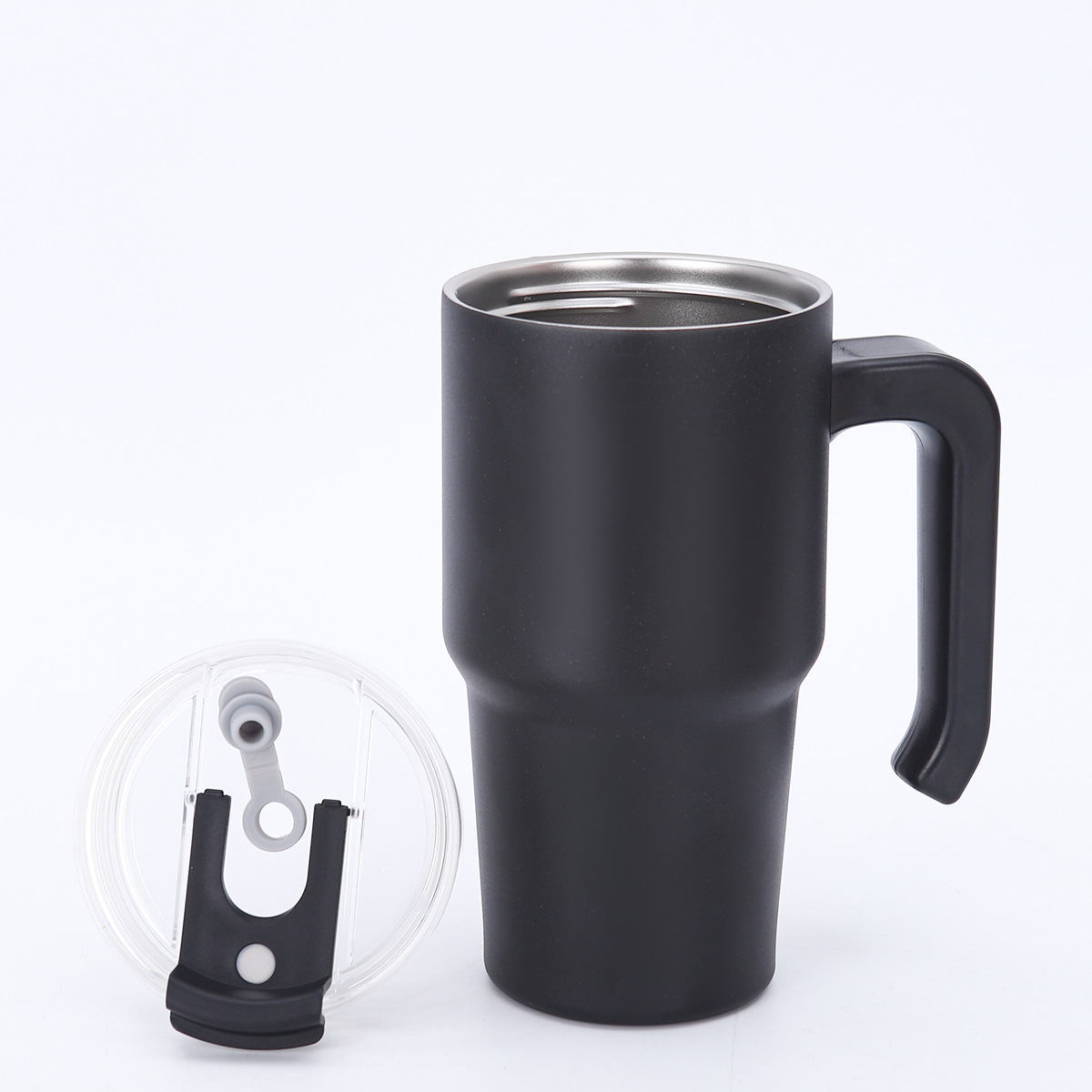 Cross-border nueva taza de automóvil de 20oz 304 taza aislante de paja de acero inoxidable taza de agua deportiva portátil con mango al aire libre