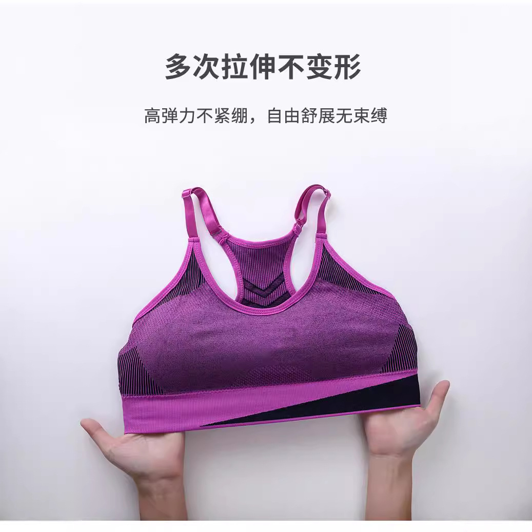 Nuevo bra elástico de alto impacto de color sexy reuniendo la espalda hermosa no correr taza antichoque chaleco deportivo de yoga conjunto de pantalones