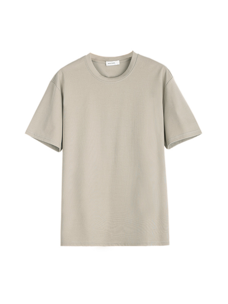 Unico ropa de hombre camiseta de manga corta de hombre camiseta de cuello redondo suelta coreana camiseta de base blanca para hombres de verano en color sólido