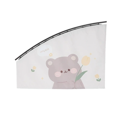 Sunshade Net Celebrity Tulip: Car curtains - embedded-tulip-bear-sunshade-passenger-side