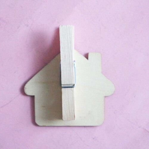 Wooden blackboard photo holder, message note decoration, creative home furnishings, cute message board small holder