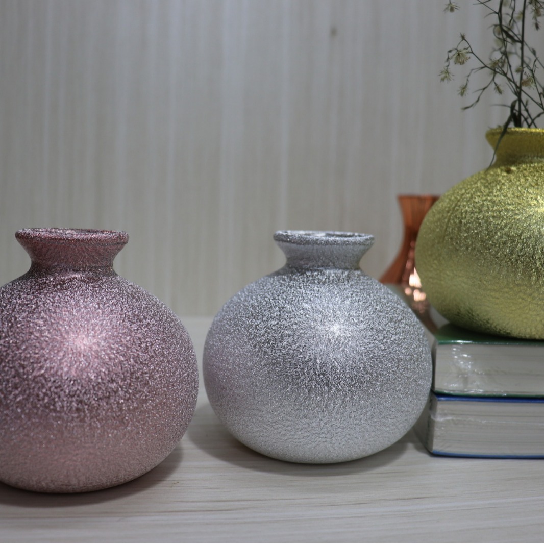 厂家直销陶瓷电镀花瓶客厅书房玄关居家装饰陶瓷工艺摆件跨境