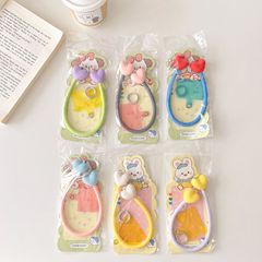 漫画の愛の対照的な色のブレスレットストラップ携帯電話ケースリストリングポータブル紛失防止リングストラップストラップブレスレットロープユニバーサル