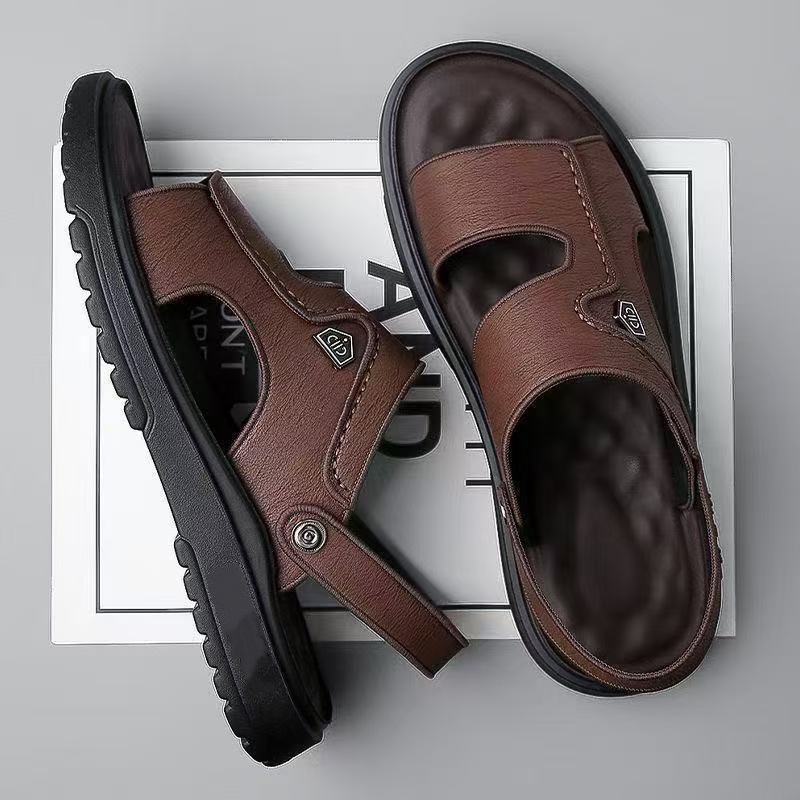 One-Piece Drop-Shipping Package with Free Shipping, Men's Sandals and Slippers for Summer, Durable for Outdoor Use, Suitable for Driving, Thick-Soled, Waterproof, Non-Slip