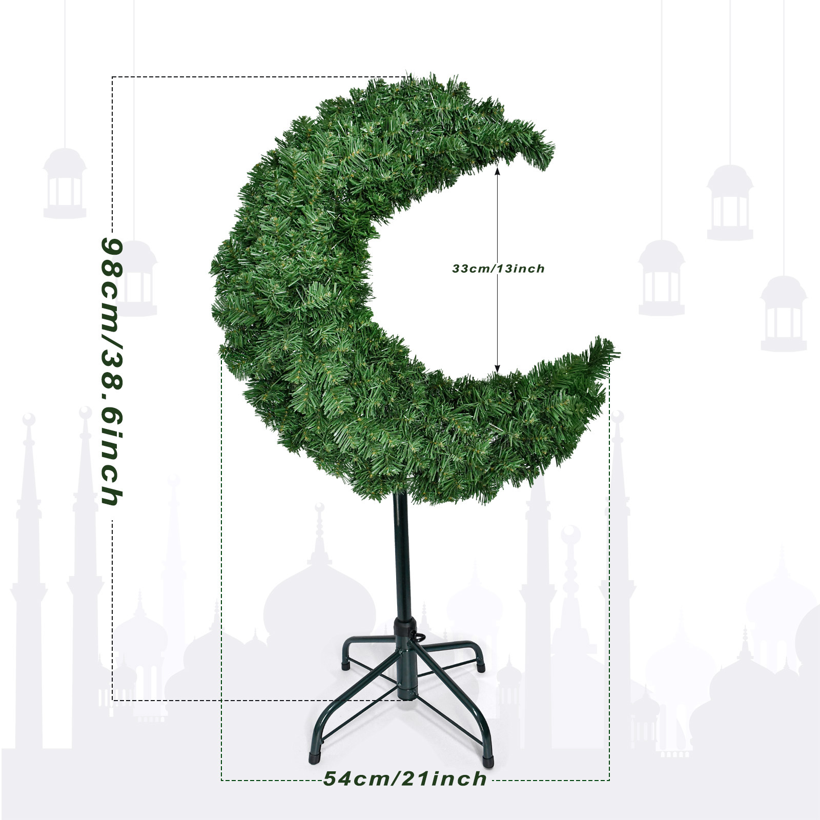 Amazon Cross-Border Ramadan Grass Moon Tree 1.8m Christmas Tree Ornaments Holiday Party Decoration Tree