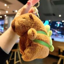 可爱卡皮巴拉毛绒钥匙扣 网红水豚公仔挂件 包包汽车钥匙链礼物