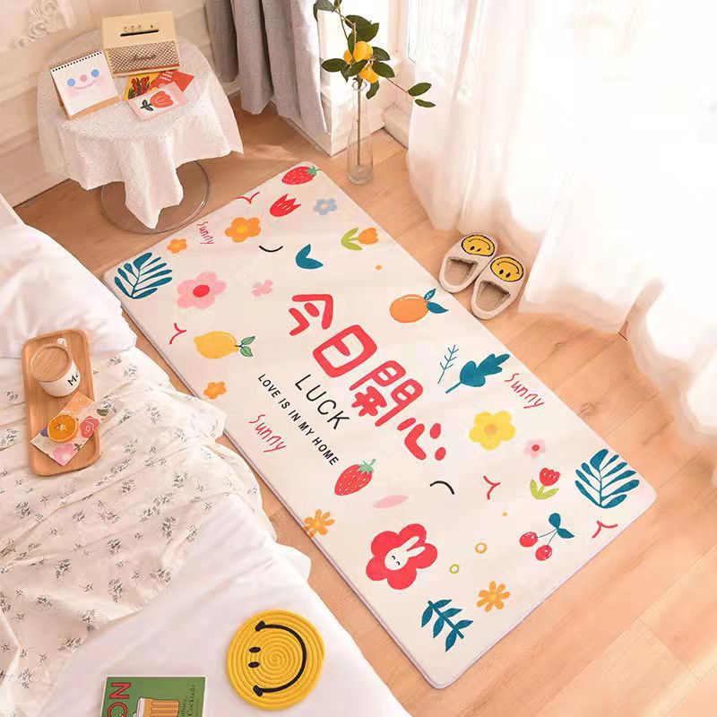 cartoon cute children's carpet made of faux fur for living room