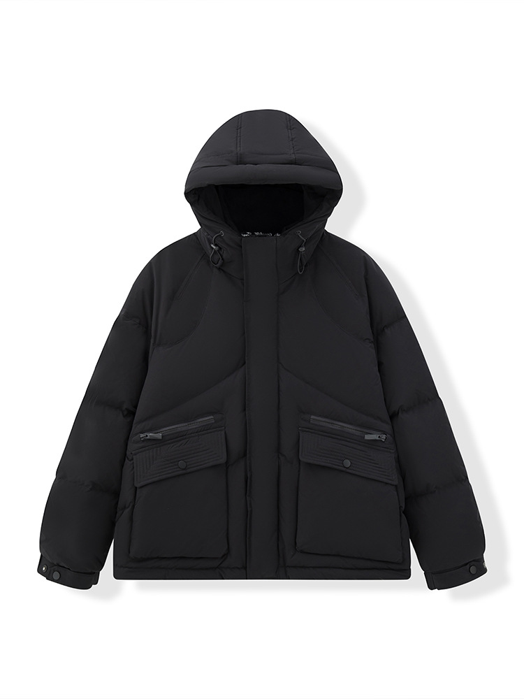 Chaqueta de plumón corta para hombre, plumón de pato blanco, casual, nuevo estilo para hombres y mujeres, chaqueta de plumón con capucha, protección contra el frío