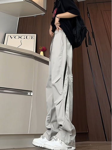 Light Gray Quick-Dry Tactical Pants for Men | Autumn-Season Patchwork Design | Mesh-Structured, Breathable Trousers | American-Style Paratrooper Workwear Pants