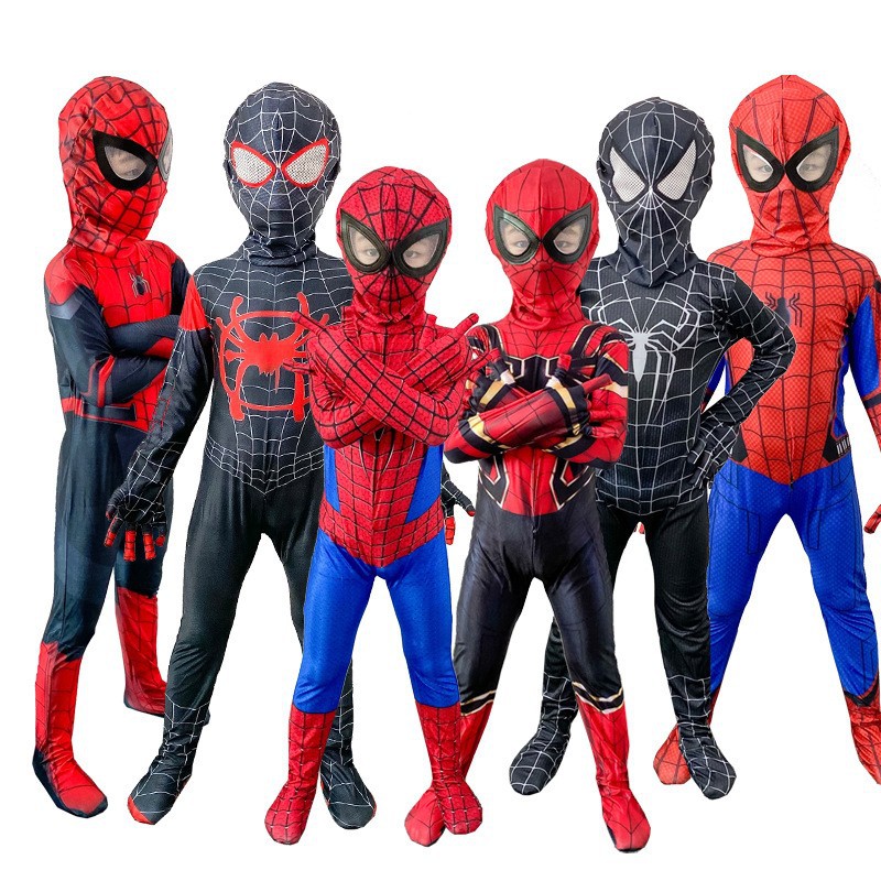 Halloween Hero Expedition Venom Iron Miles Children's Spandex Suit Superhero Iron Bodysuit Clothing 