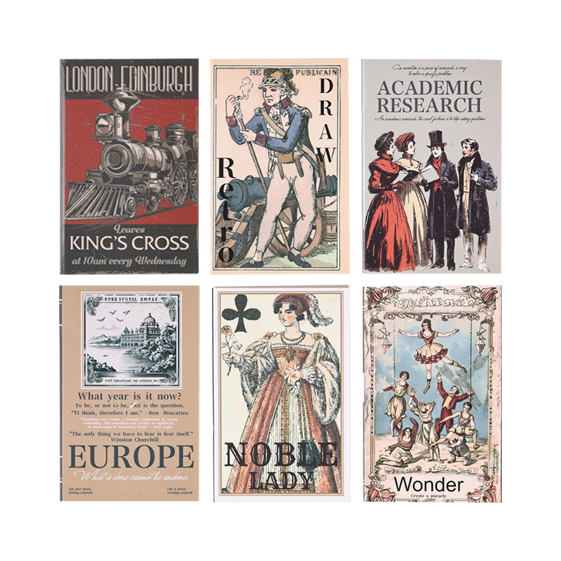 Guyun estilo europeo no adhesivo papel de notas retro transfronterizo papel kraft notas de registro portátil papel kraft