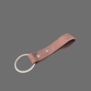 (Wholesale), simple leather retro keychain, (Physicals), Birthday gift, cowhide