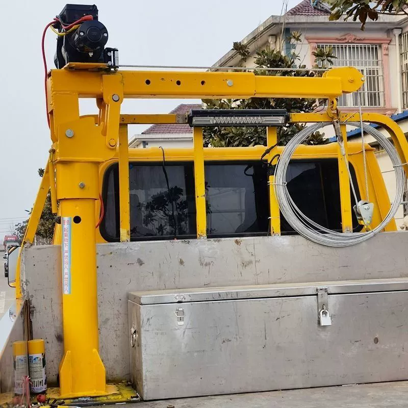 Новая модель автомобильного крана, трехколесный грузовой кран с аккумулятором, 12В/24В, 1 тонна/2 тонны, модель с дистанционным управлением