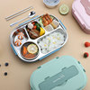 Lunch box stainless steel for elementary school students, dinner plate, anti-scald, Birthday gift