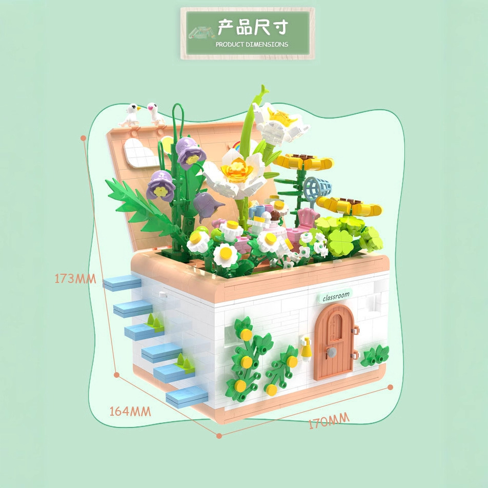 Zhe Gao mini partículas 663016 sabiduría jardín modelo bloques de construcción montaje juguetes educativos para hombres y mujeres regalo