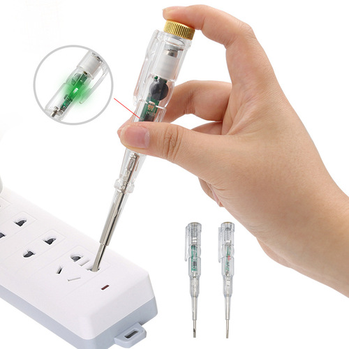 Color light intelligent induction test pen for detecting broken wires, buzzing electronic induction test pen, single and double lamp electric test pen