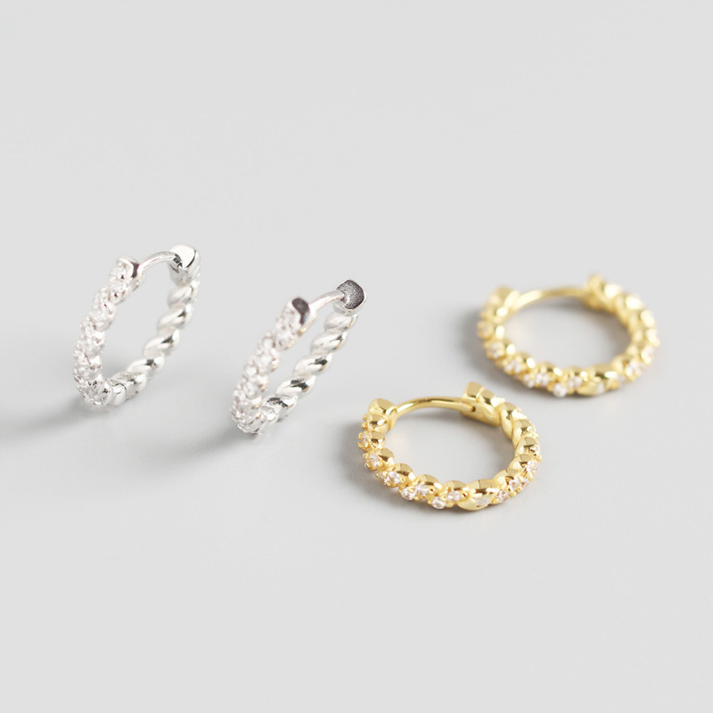 geometric twist winding diamond temperament wild ear buckle trendy earringspicture13
