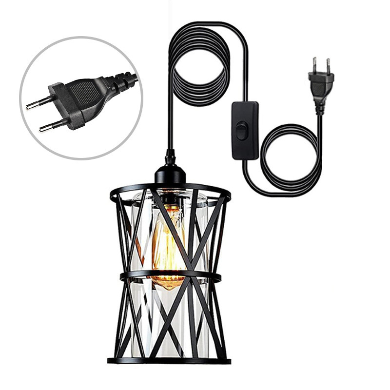 Explosión transfronteriza dedicada a Zhongshan lámparas industriales retro estadounidenses interruptor de viento enchufe lámpara de pared lámpara de techo