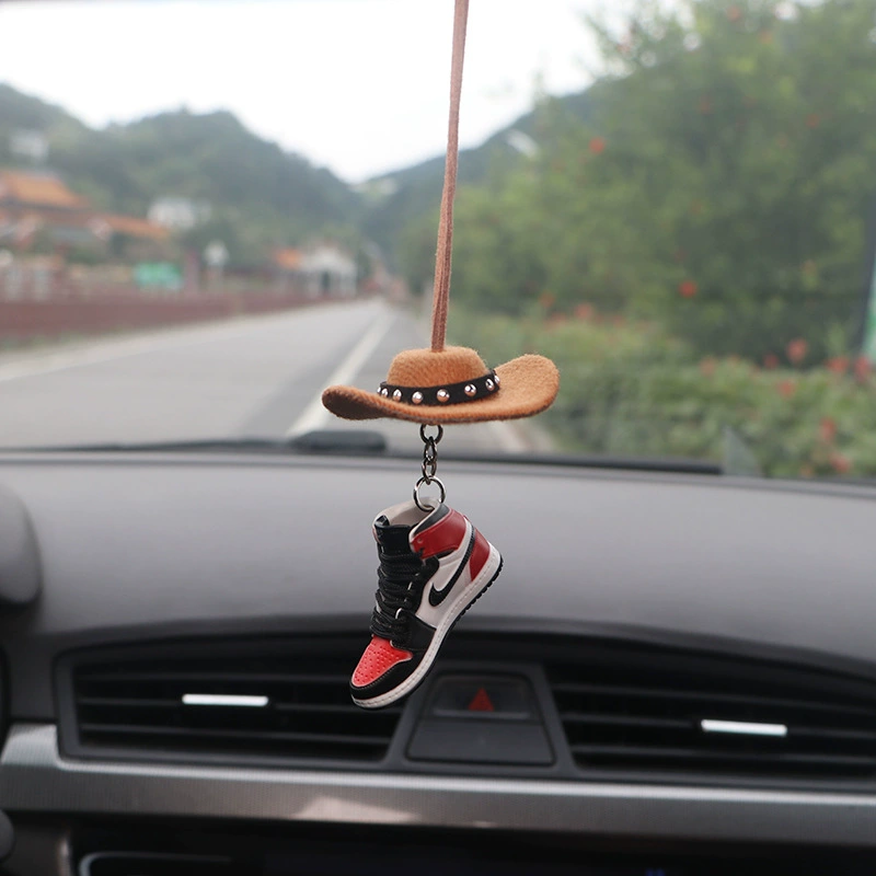 Трансграничная горячая распродажа ковбойской шляпы, автомобильный кулон, горячая распродажа в сфере внешней торговли, джазовая шляпа, автомобильное зеркало заднего вида, автомобильный кулон, оптовая продажа