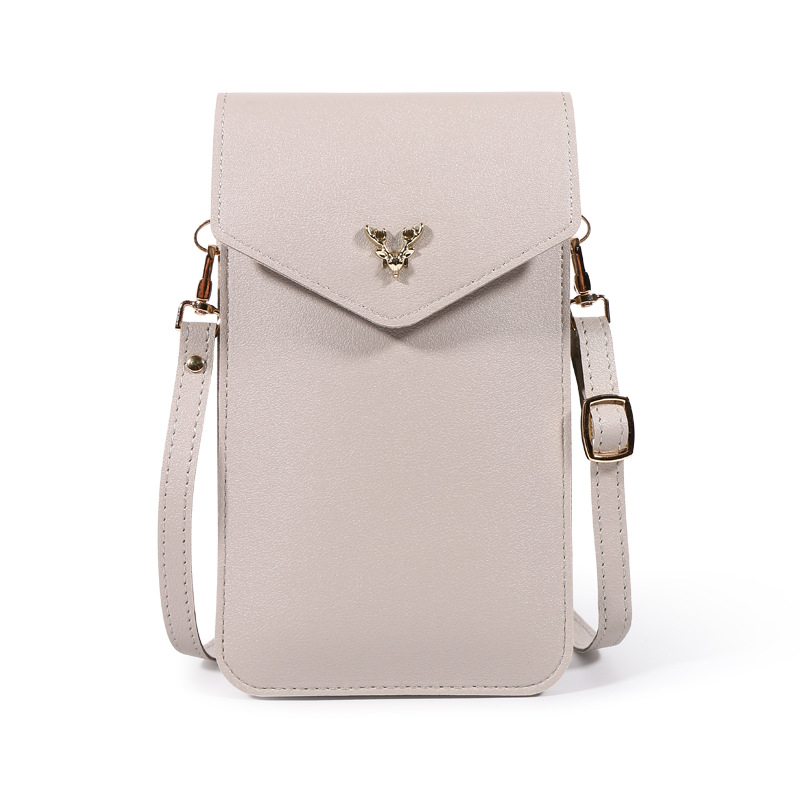 2023 nueva tendencia de moda bolso del teléfono móvil de las mujeres ins primavera y verano color sólido estudiante textura mini mensajero bolsa al por mayor