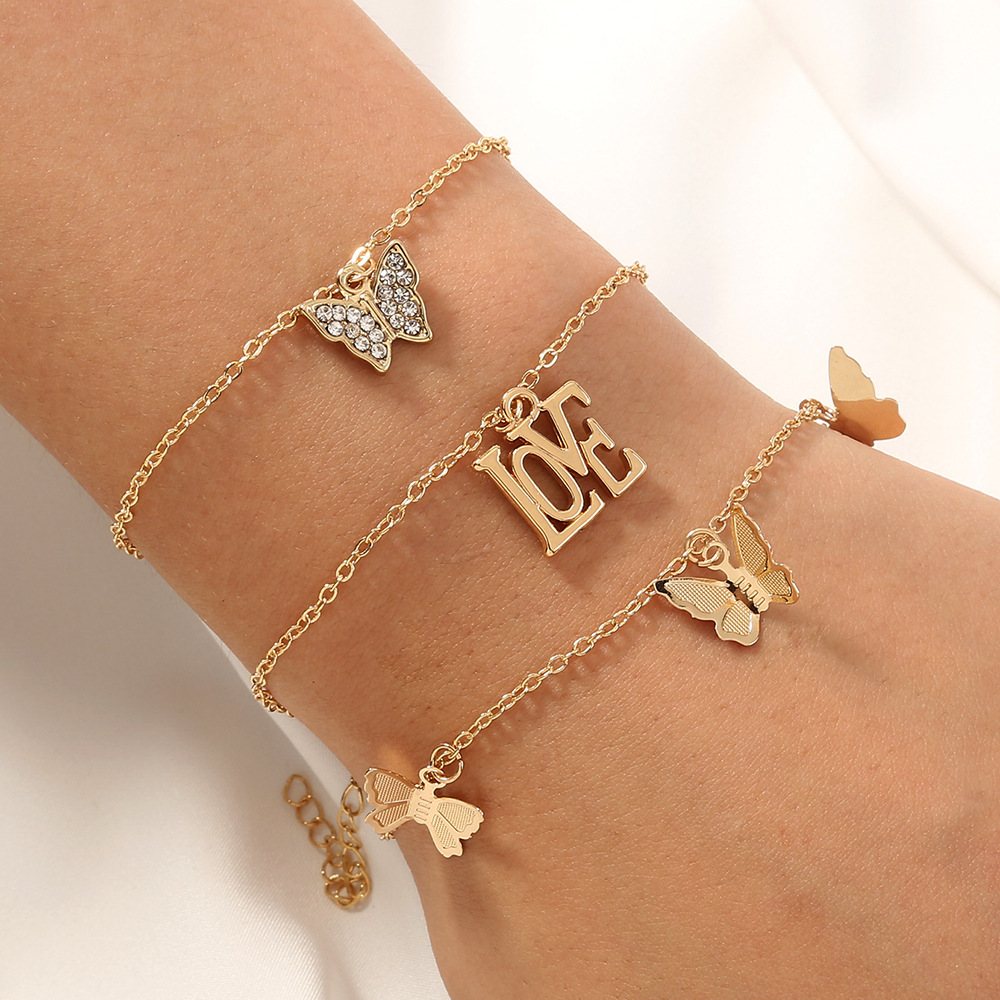 New Fashion Wild Butterfly Tassel Multilayer Bracelet display picture 2