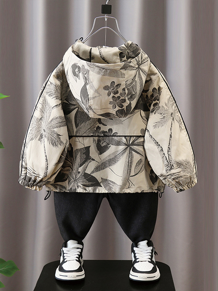 6213 Ropa para niños Chaqueta para niños Primavera y otoño 2025 Nuevo estilo Chabardina hermosa Chaquetas a prueba de viento para bebés Tendencia