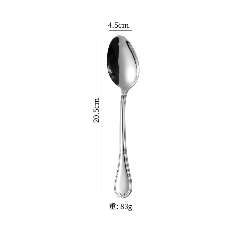 304ステンレス高級レストランホテルの局部金メッキ辺西食器精品ナイフスプーンフォークスプーン|undefined