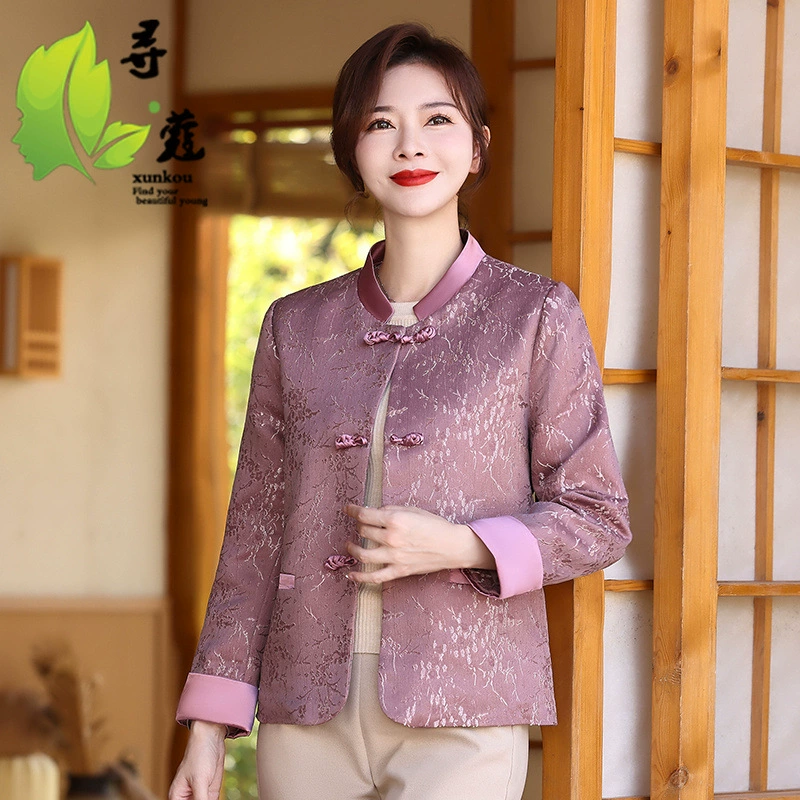 Мама осенняя новая китайская куртка 2024 новый средний и пожилой весной и осенью