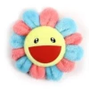 8cm plush smiley face blue