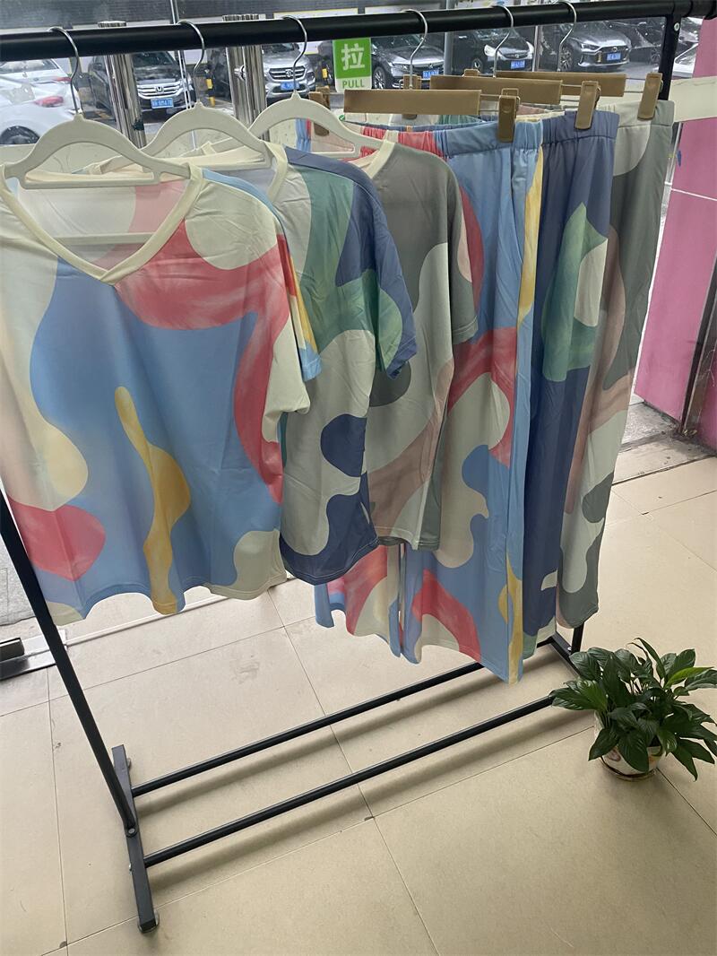 Casual Daily Women's Casual Simple Style Abstract Color Block Spandex Polyester Pant Co-ord Set Pants Sets display picture 1