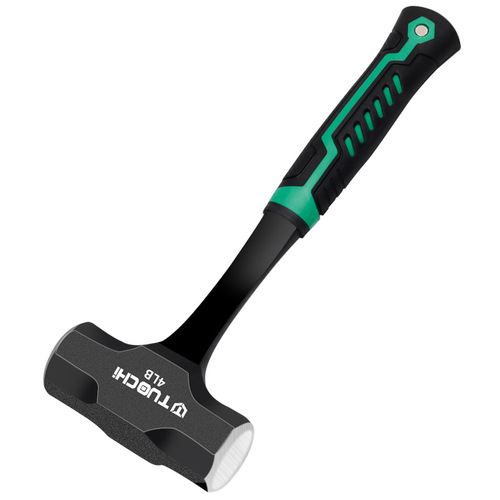 A large solid shock-absorbing hammer, suitable for construction sites, used as an iron hammer, integrated for tearing down walls and heavy-duty stone masonry, mallet.