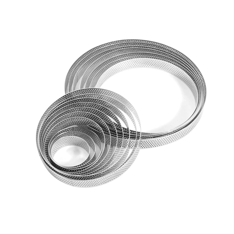 430 нержавеющая сталь круглая штамповка башня кольцо печенье клецки впечатление рисовый торт кольцо французская Форма для пирога форма для кукурузного торта