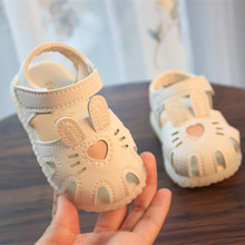 婴儿鞋子夏季0-1一2岁女宝宝凉鞋女童软底学步包头公主鞋3小童鞋