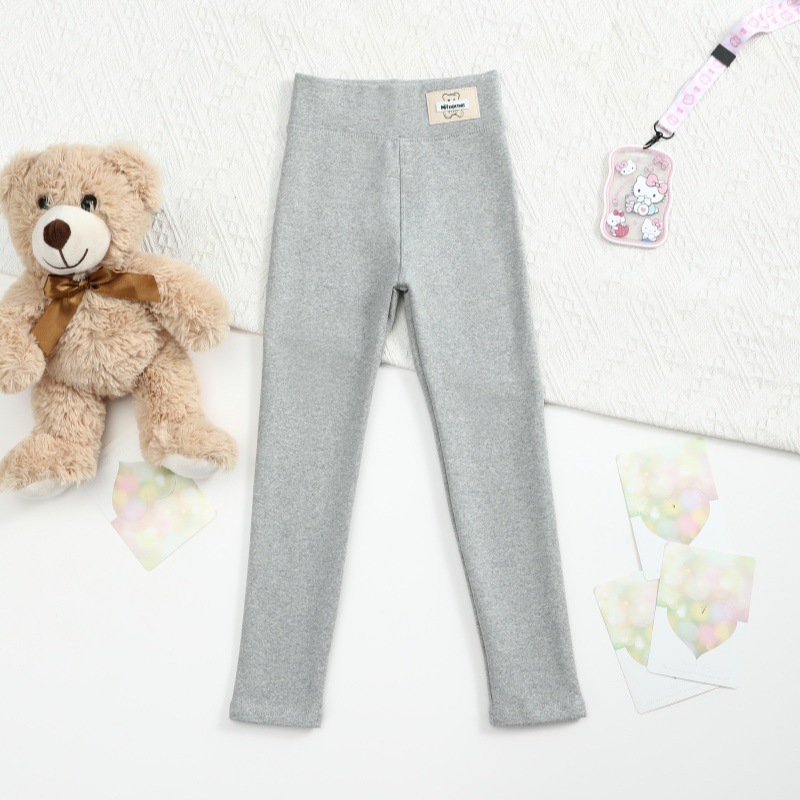Niña primavera y otoño leggings niños primavera pantalones de algodón abrasivos niñas de cintura alta pantalones de estilo extranjero bebé