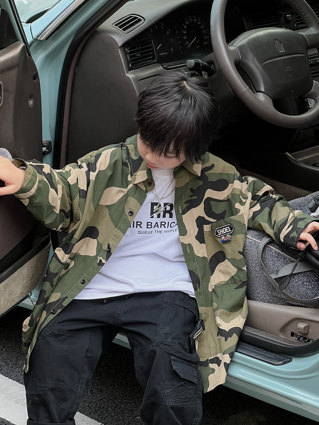 Spring Children's Trendy Cool Boys' Camouflage Jacket Korean Version New Stylish Versatile Children's Thin Top