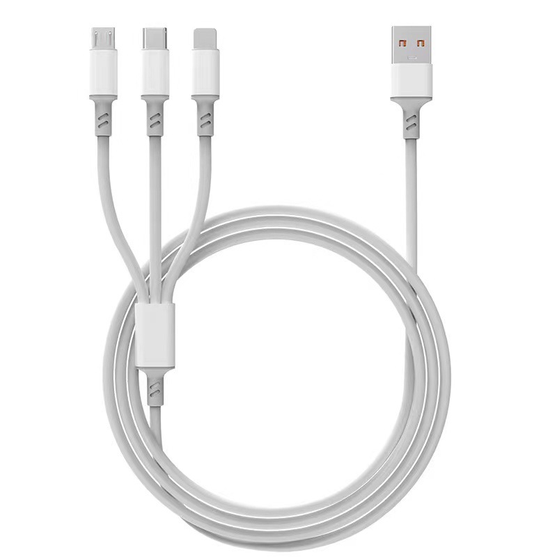 Super fast charging cable 120W compatible with Apple/Type-C/Android 3-in-1 charging cable 1 to 3 6A data cable - 7