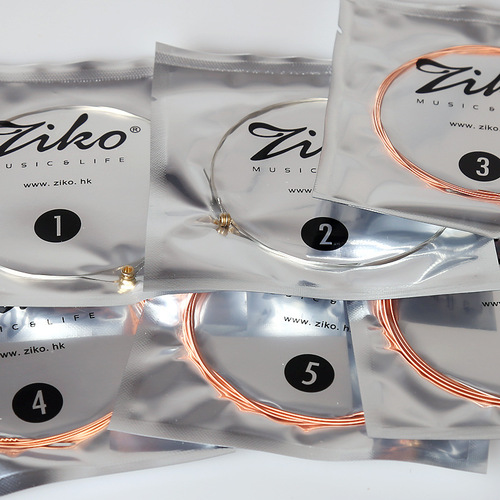 ZIKO DUS-010 DCZ-012 folk guitar strings silver-plated wooden guitar string set rust-proof 1-6 strings