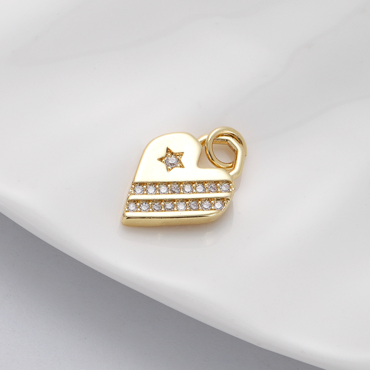 8g Weight Pendant, Chain Jewelry Making Type Zircon Inlay Material DIY Jewelry Accessories Classification 1 Piece Quantity Copper Material Geometric, Star, Moon Pattern Plating, Inlay Design Simple Style Style 1 Piece Copper Zircon Geometric Star Moon Pendant Chain 21
