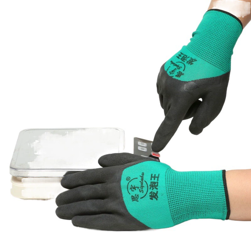 Foam King Перчатки по охране труда Утолщенные дышащие износостойкие латексные перчатки Полуподвесные перчатки для охраны труда на рабочем месте