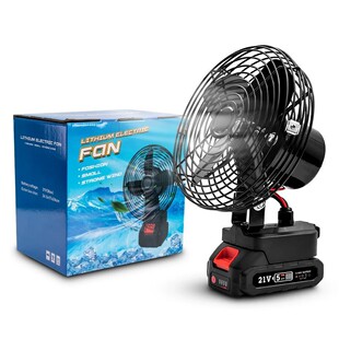 Outdoor Rechargeable Large-Capacity Fan Fishing Camping Construction Site Portable Electric Fan High Wind Lithium Electric Fan
