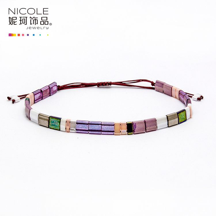 Europa y América pulsera personalizada playa verano TILA joyería con cuentas insta Internet celebridad Bohemia joyería de Nike image 17