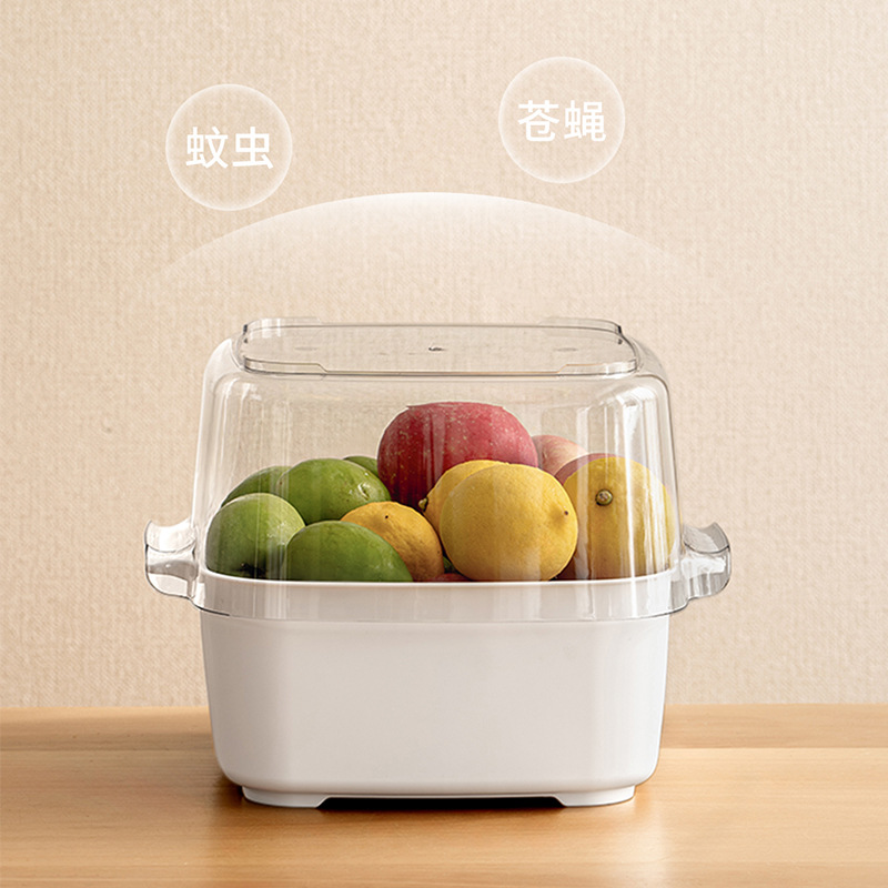 Cocina doméstica bandeja de frutas de plástico cesto de filtrado de agua de lavado de verduras cesto de lavado de verduras frutas