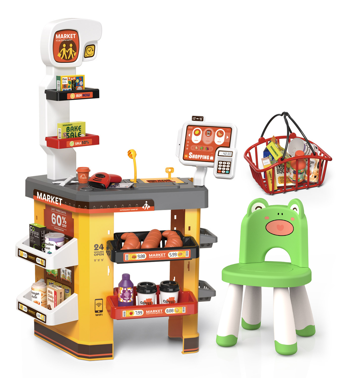 럭셔리 계산대 668-131 + 수납 의자 (색상 랜덤)