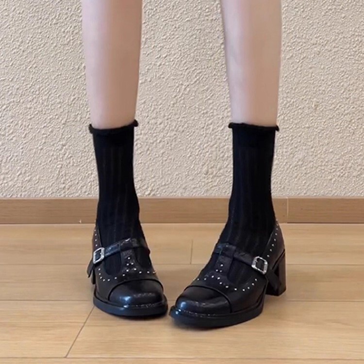 羊皮版~2025新款真皮简约时尚浅口单鞋女外穿通勤一脚蹬内增高鞋|undefined