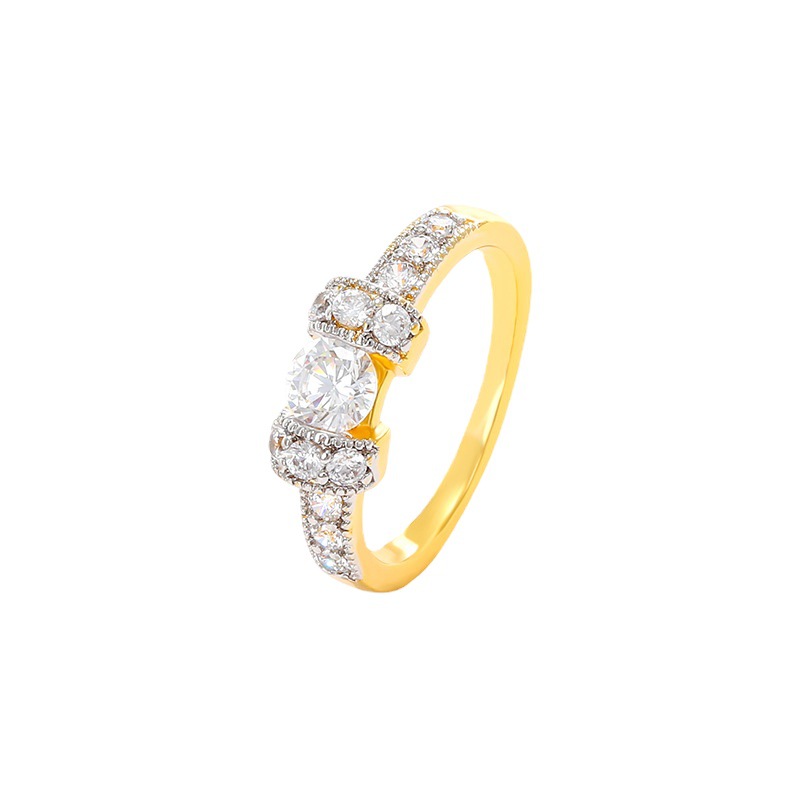 Xuping joyería brillante anillo de invierno y otoño de dos colores para mujeres nuevos anillos de lujo ligero de nicho