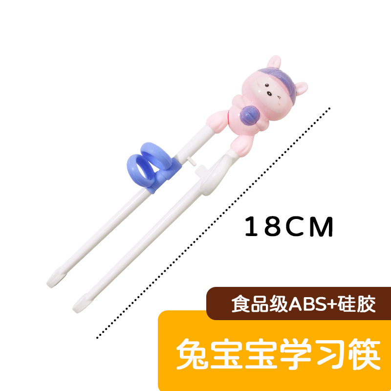 Bunny learning chopsticks