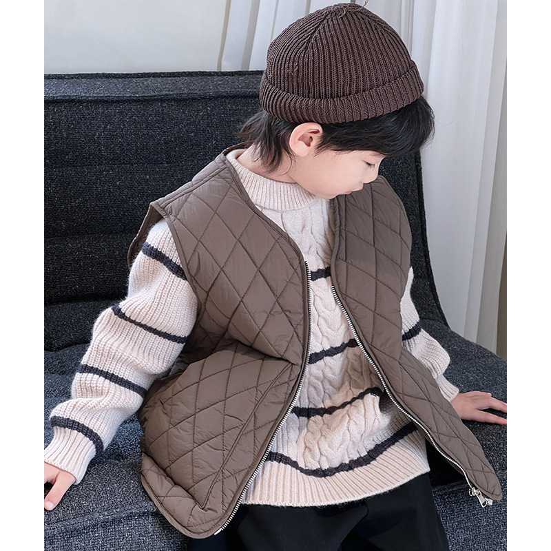 Ropa de niños chaleco de algodón para niños otoño y invierno 2024 nuevo chaleco de invierno de algodón para niños