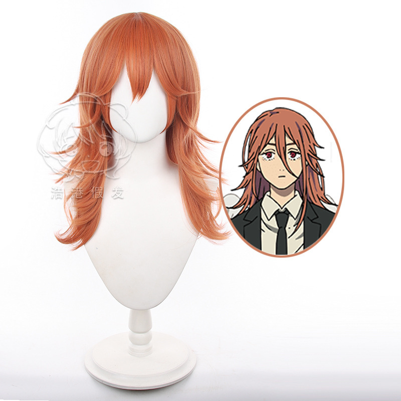 [Haohang] Chainsaw Man Chainsaw Man Angel Demon Cos Wig Layered Reversed Special Tune Orange Brown Spot