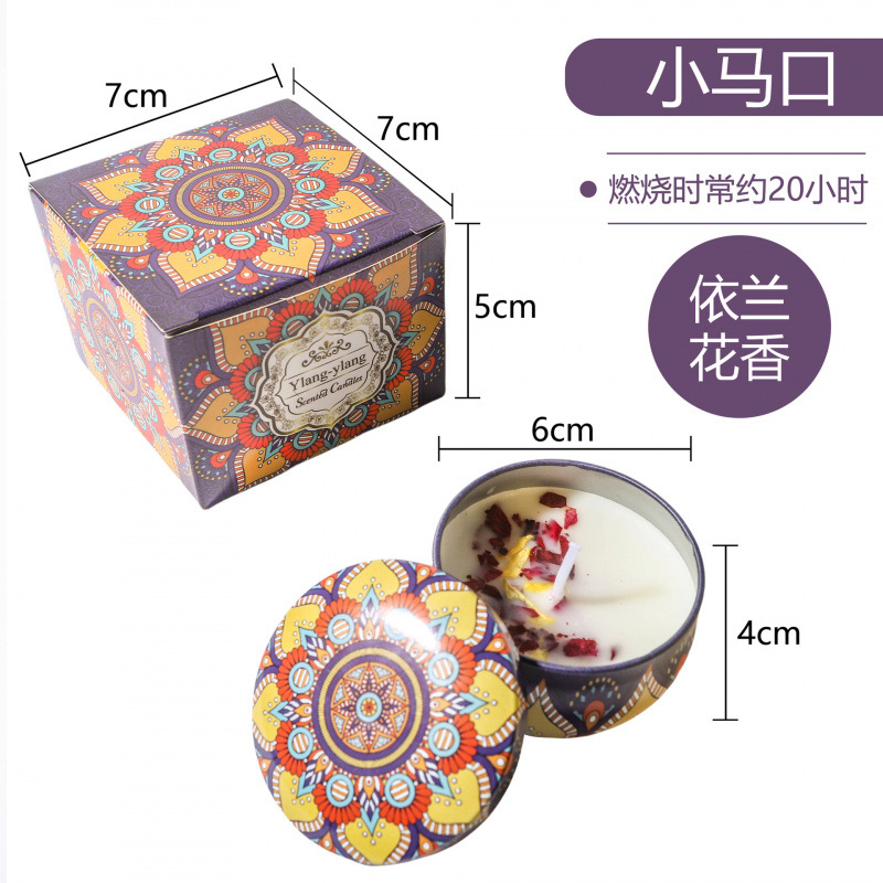 ¿Cara de soja transfronteriza con cera seca de flores? Regalos de cumpleaños de boda flores de flores de vela aromática